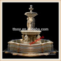Hand carved yellow marble fountain